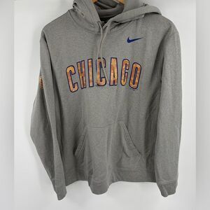 Nike Chicago Cubs men’s Memorial Day armed forces thermafit gray hoodie size M